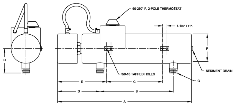 2″ & 2½” NPT Screw Plug Circulation Heater